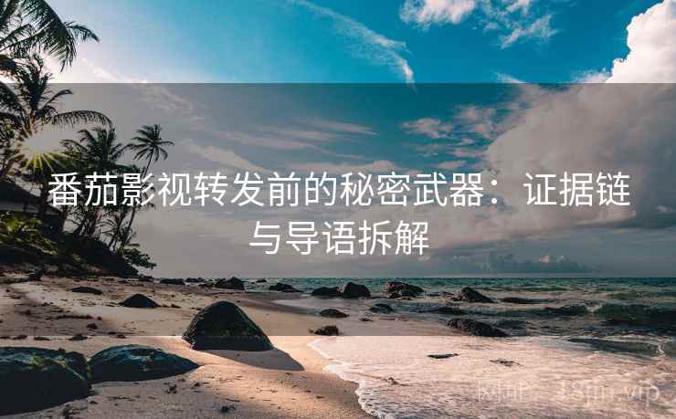 番茄影视转发前的秘密武器：证据链与导语拆解