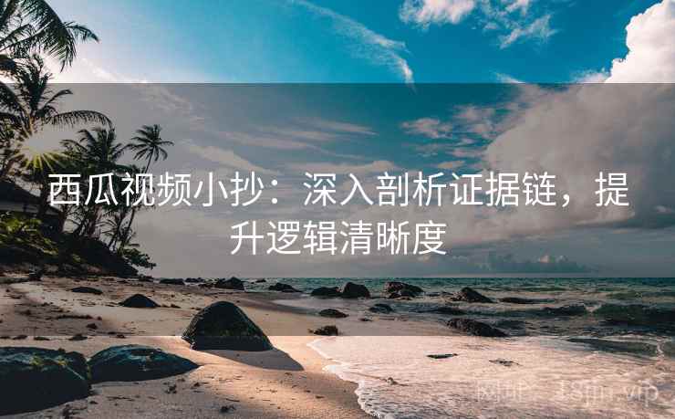 西瓜视频小抄：深入剖析证据链，提升逻辑清晰度