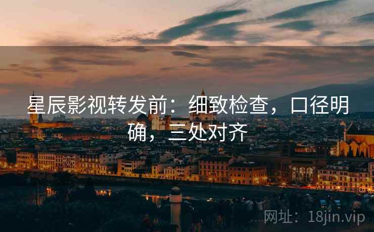 星辰影视转发前:细致检查,口径明确,三处对齐